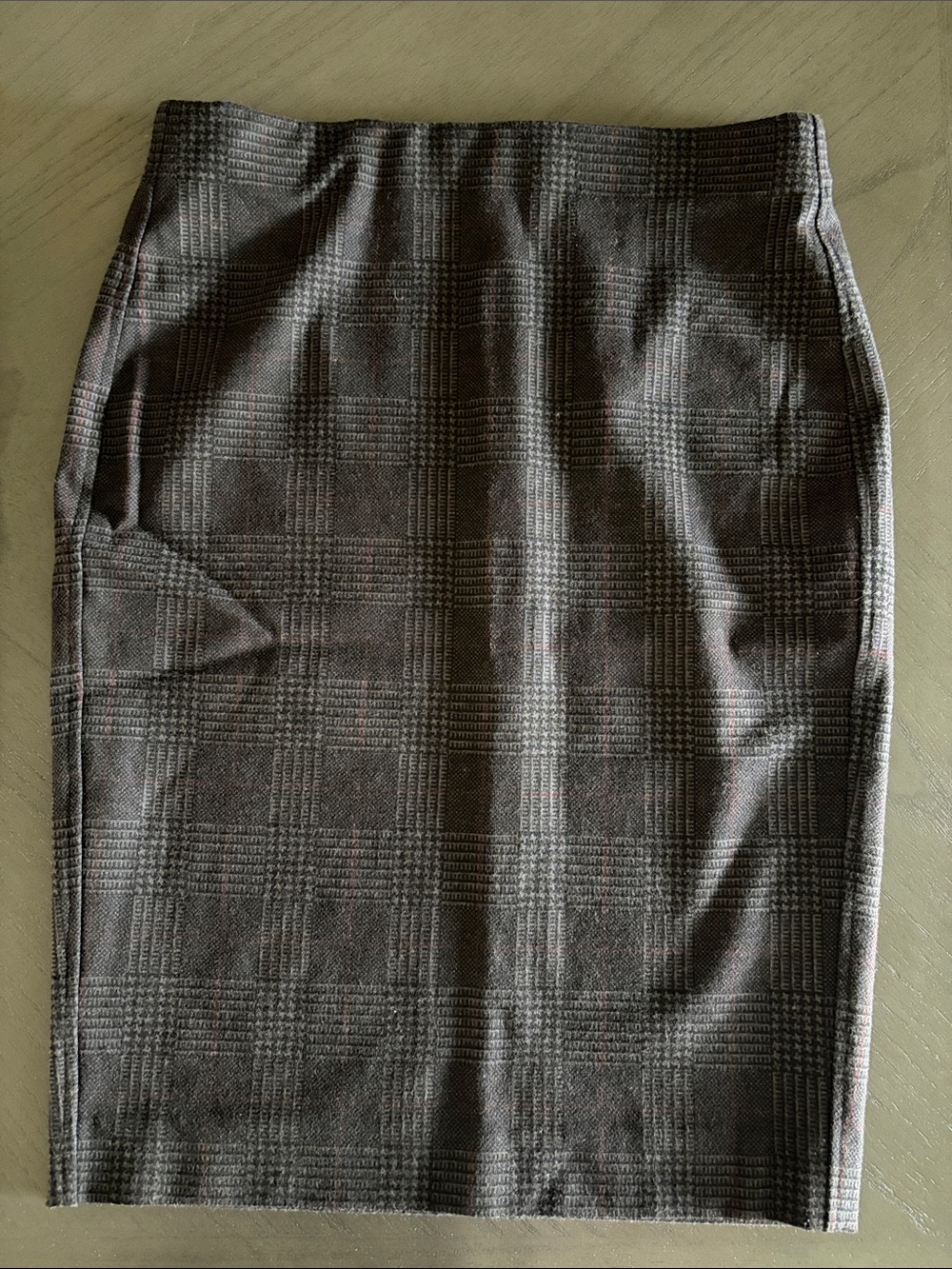 RW&CO. Gray Plaid Pencil Skirt